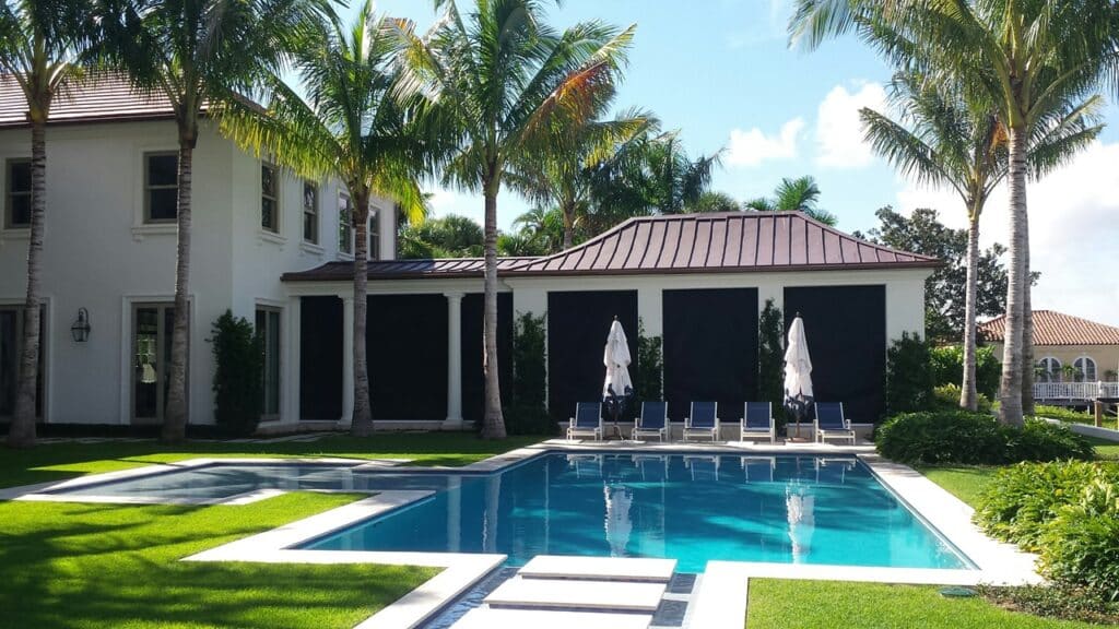 Storm Smart Roll Down Storm Shade Pool Home